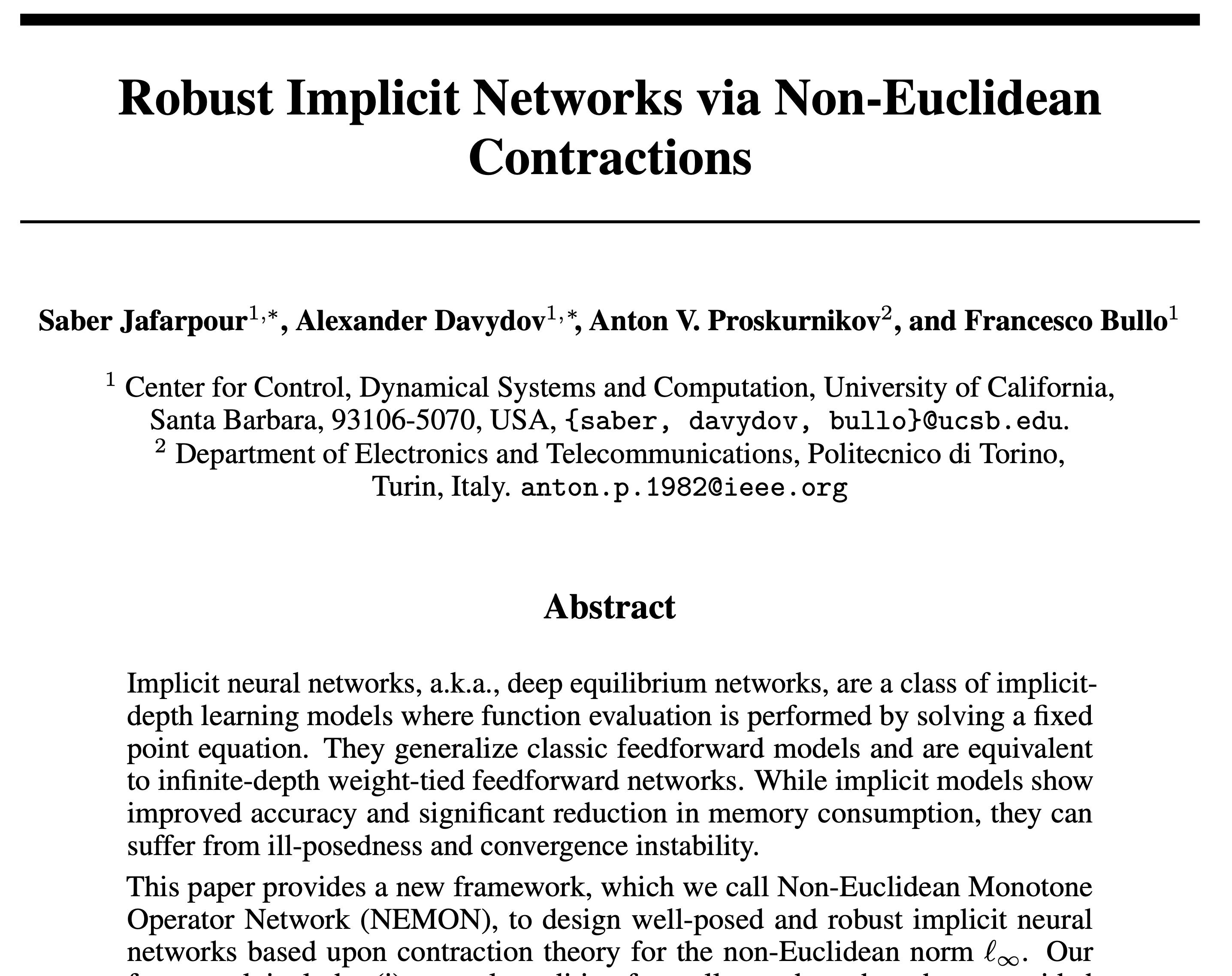 Robust Implicit Networks Article